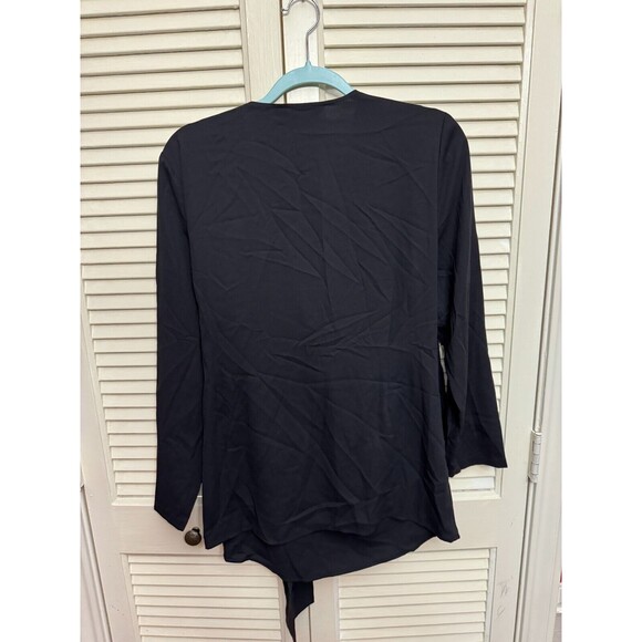Ming Wang Sweater Women’s M black minimalist workwear career cardigan - Picture 6 of 7